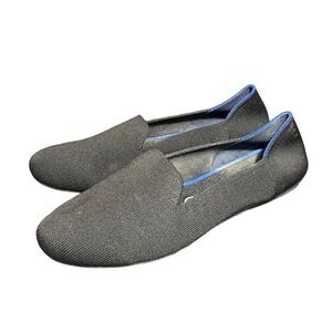 Rothys Shoes Womens 8.5 The Loafer Knit Slip On Loafers Flats‎ Black Fabric
